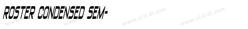 Roster Condensed Sem字体转换